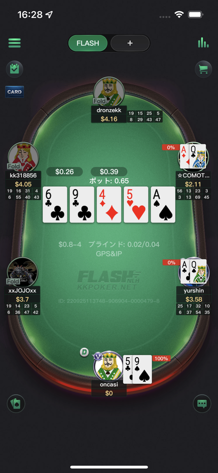 「オールイン勝率」