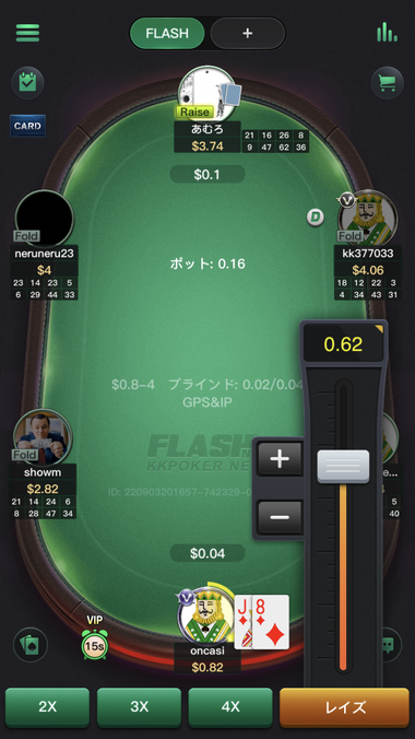 CｰBetを仕掛ける画面