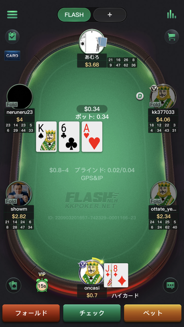 CｰBetを仕掛ける画面