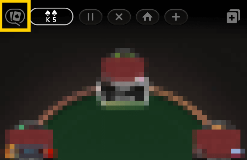ハンド履歴はゲーム画面から